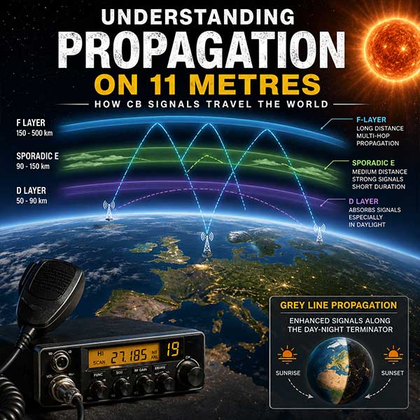 Understanding Propagation on 11 Metres: How CB Signals Travel Around the World